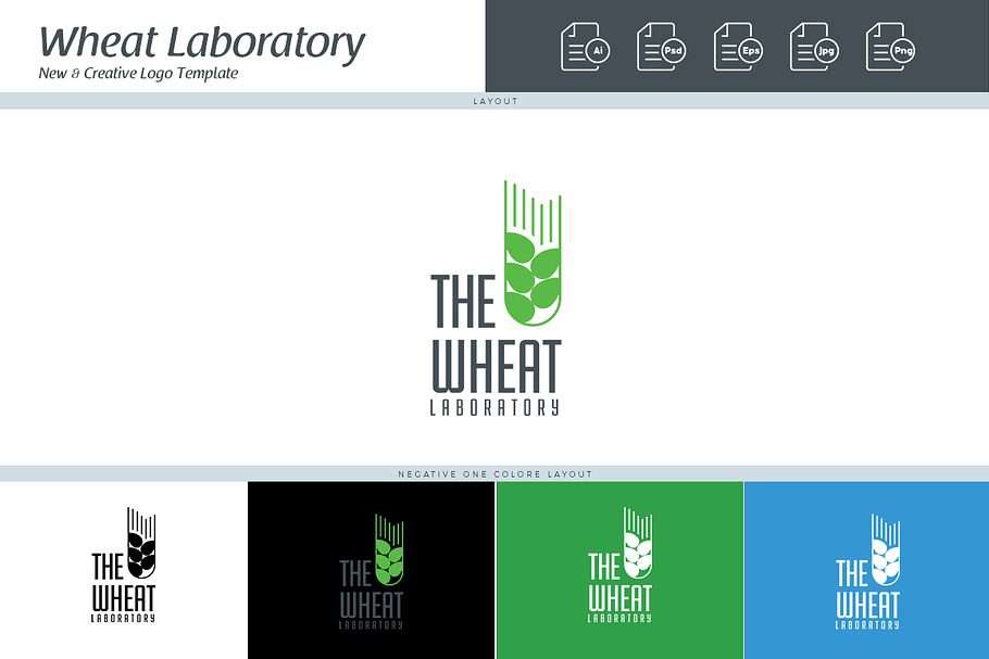 The Wheat Laboratory Logo Template in Logo Templates - product preview 8