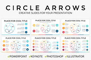 Circle Arrows PPT KEY PSD AI EPS