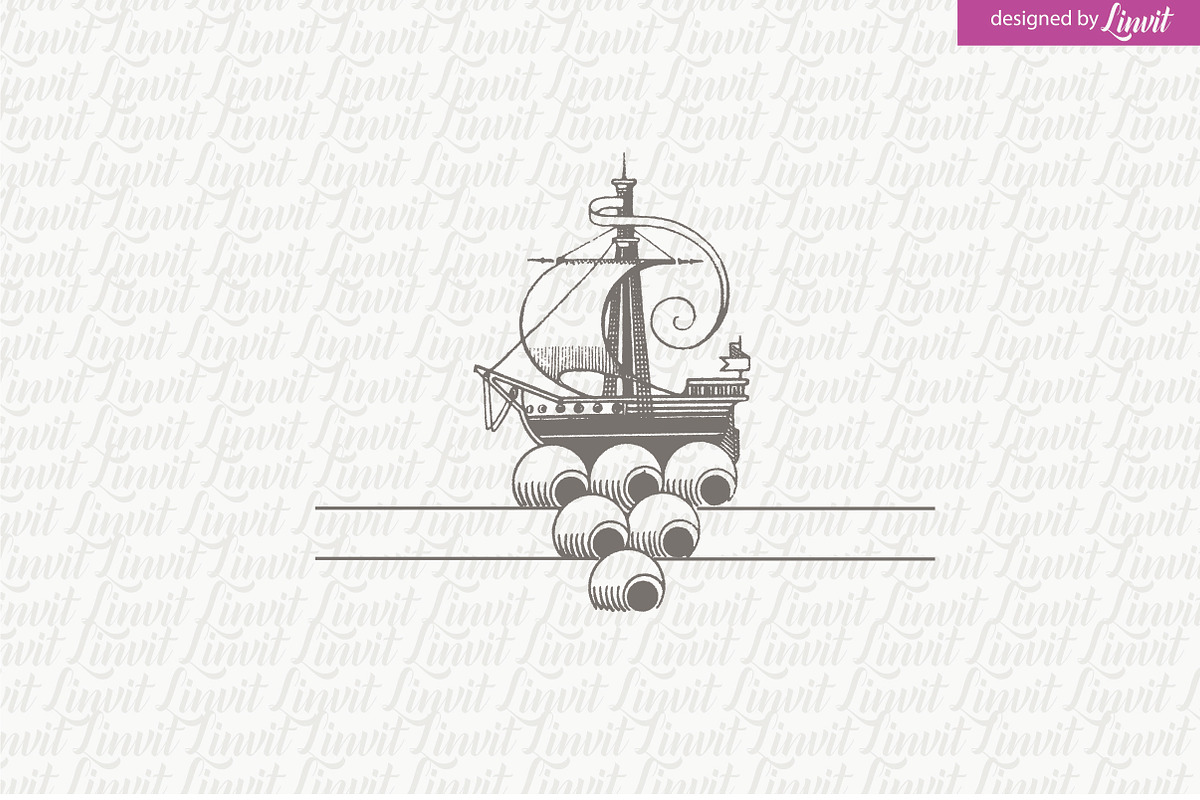 Vintage Ship Wedding Logo in Logo Templates - product preview 8