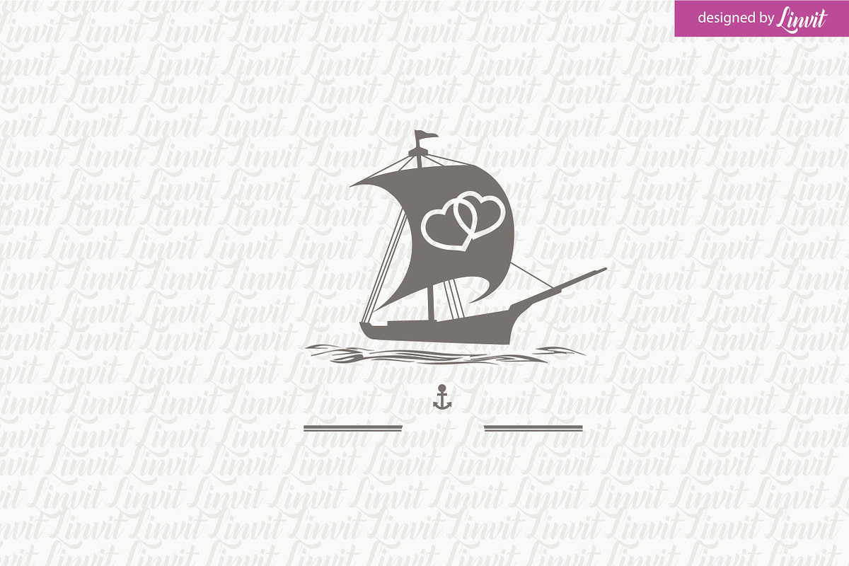 Ship Wedding Logo, Heart Logo in Logo Templates - product preview 8