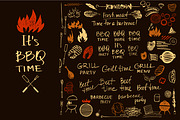 Barbecue logo and design elements