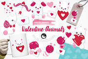 Valentine animals illustration pack