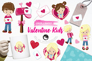 Valentine kids illustration pack