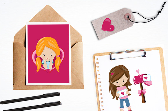 Valentine kids illustration pack in Illustrations - product preview 3