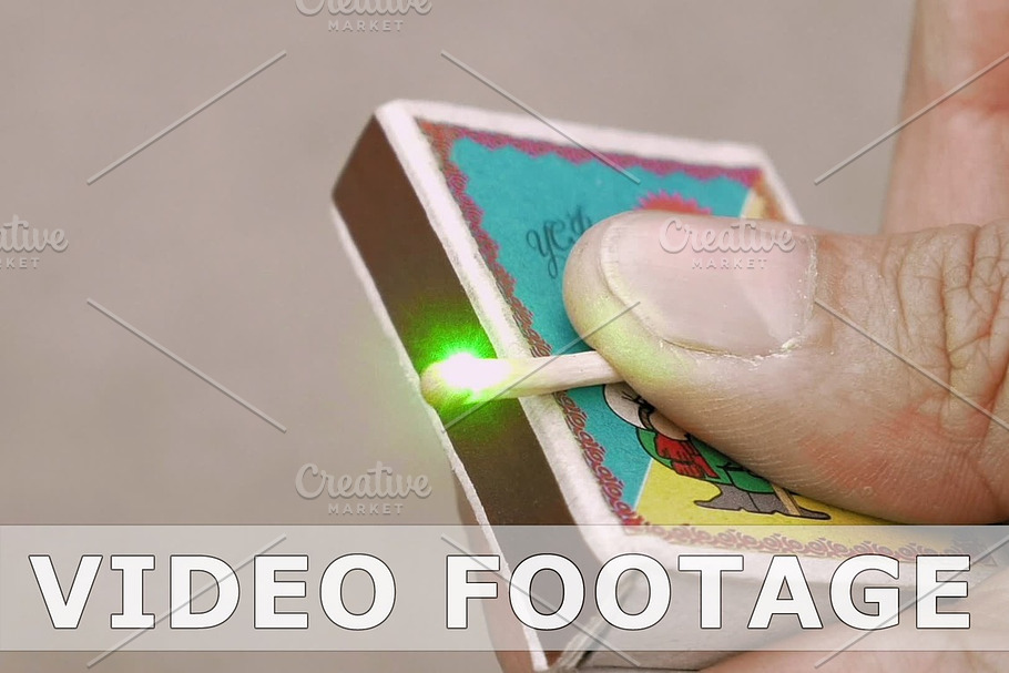 Guy is lighting matchstick with a green laser beam in Graphics - product preview 8