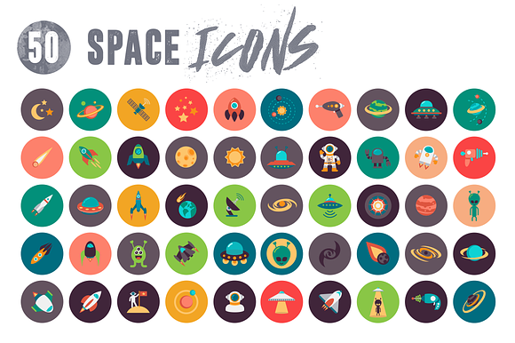 50 Space Icons in Science Icons - product preview 3