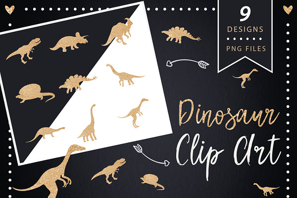 Gold Dinosaur Clip art