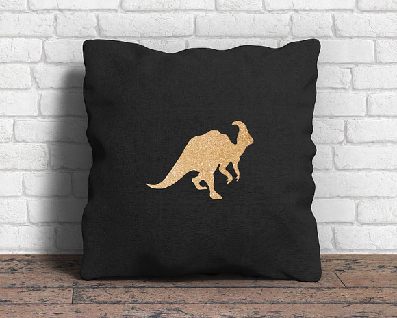 Gold Dinosaur Clip art in Graphics - product preview 2