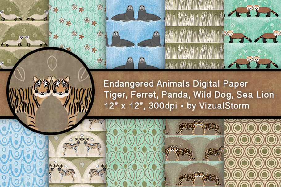 Endangered Wild Animal Patterns