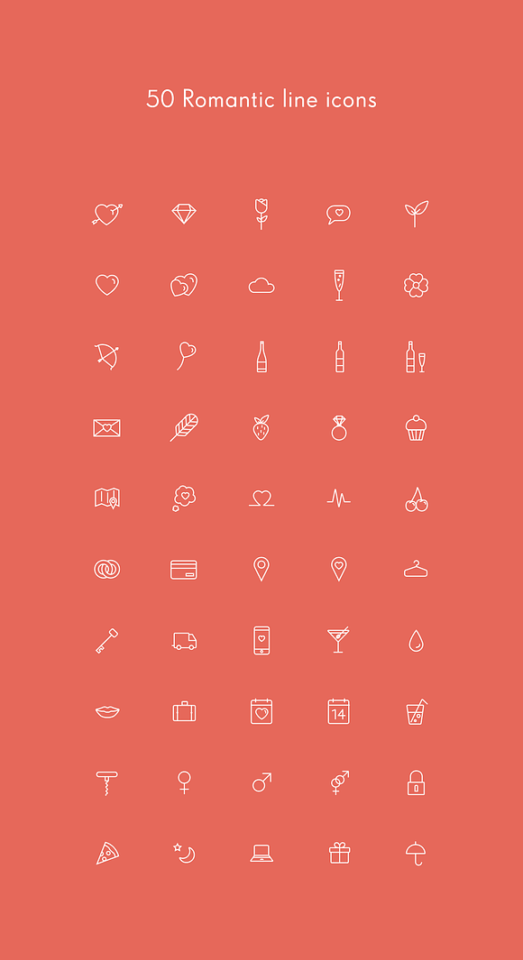 Love/ Wedding/ Valentine's day icons in Graphics - product preview 2