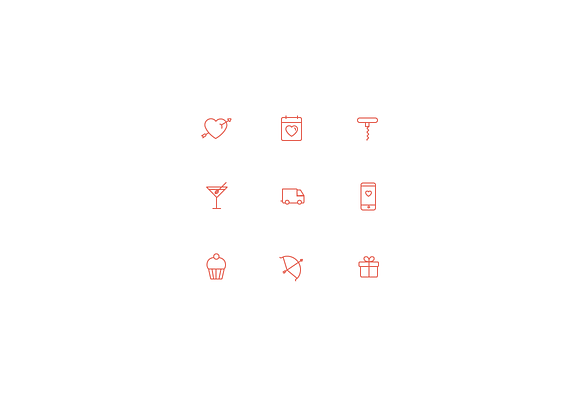 Love/ Wedding/ Valentine's day icons in Graphics - product preview 5