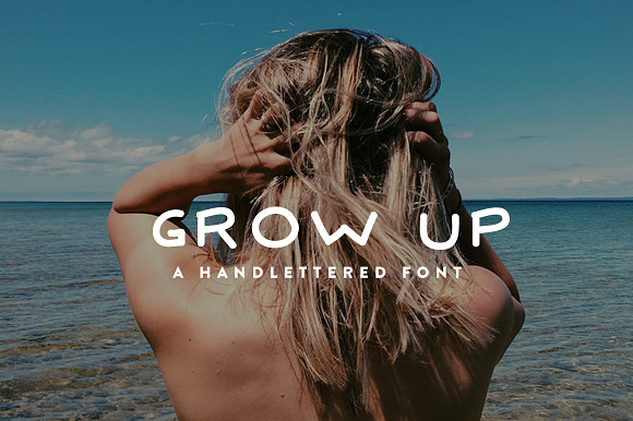Grow Up - Hand Lettered Font in Sans-Serif Fonts - product preview 2