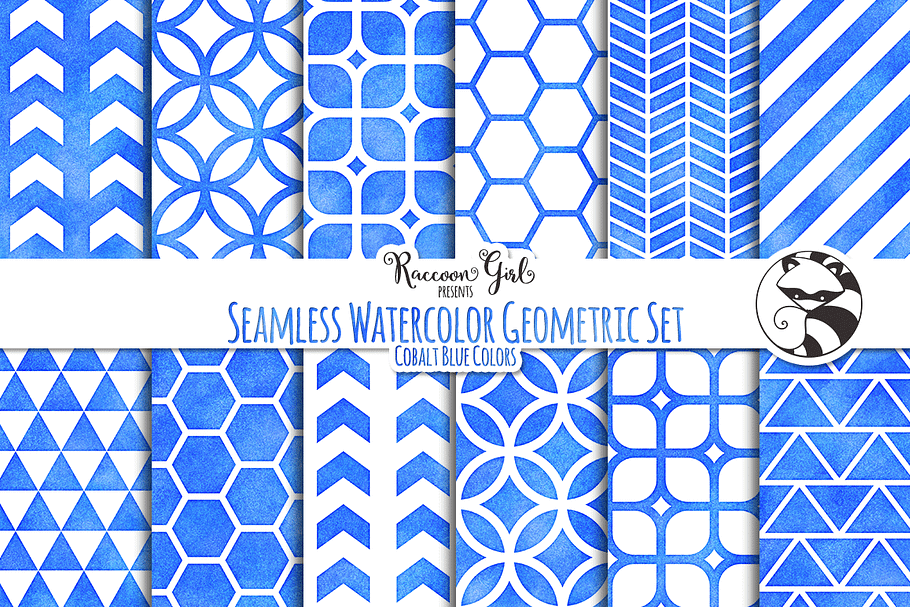 Seamless Watercolor Geometrics cob in Patterns - product preview 8