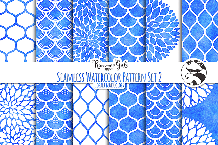 Seamless Watercolor Patterns #2 cob in Patterns - product preview 8