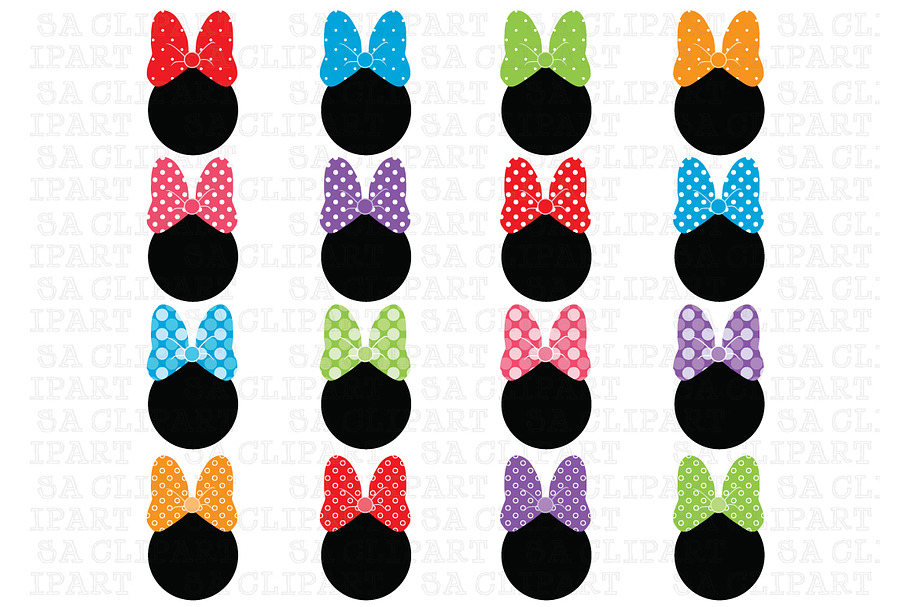 Bow Clip Art Set in Illustrations - product preview 8