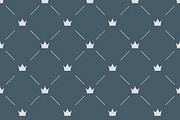 Luxury pattern with white crowns