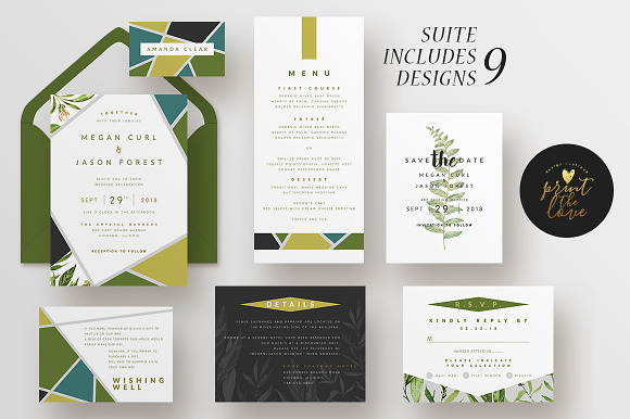 Wedding Invitation Suite - Botanika in Wedding Templates - product preview 1