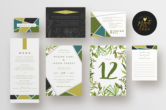 Wedding Invitation Suite - Botanika in Wedding Templates - product preview 2