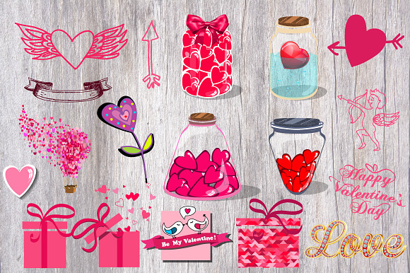 Happy Valentine's Day Big Set.  in Illustrations - product preview 3