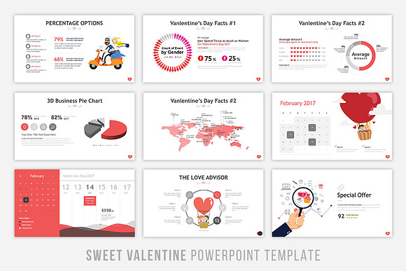 Sweet Valentine Powerpoint Template in PowerPoint Templates - product preview 3
