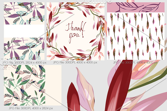 Artistic Leaves Set in Illustrations - product preview 3