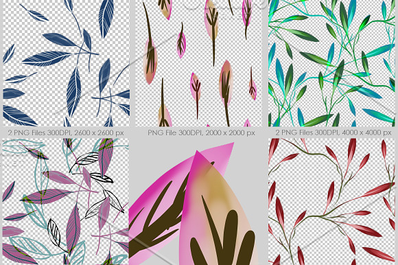 Artistic Leaves Set in Illustrations - product preview 4
