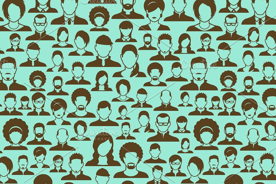 people profile icons pattern