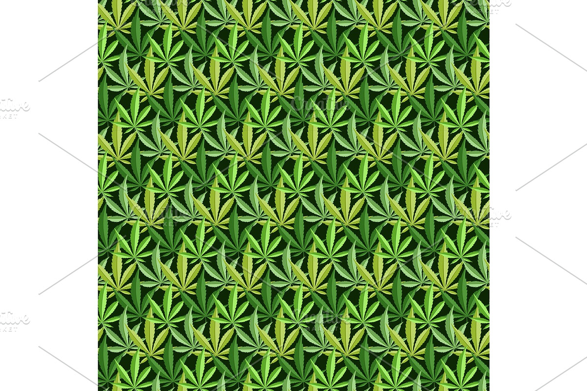 Marijuana background vector seamless patterns in Textures - product preview 8