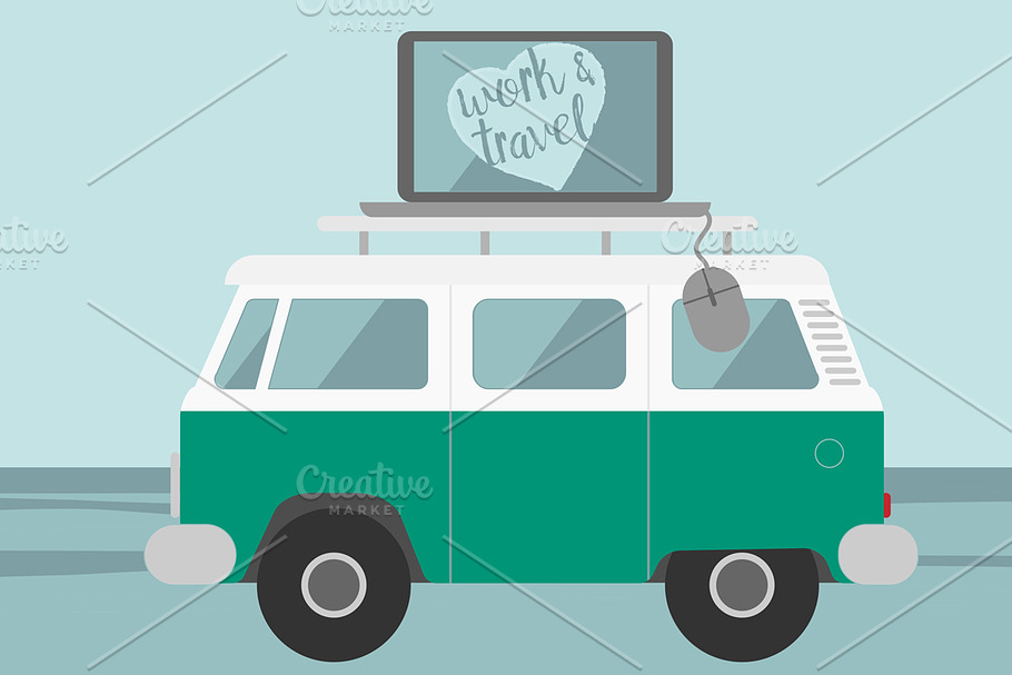 Work & travel illustration in Illustrations - product preview 8