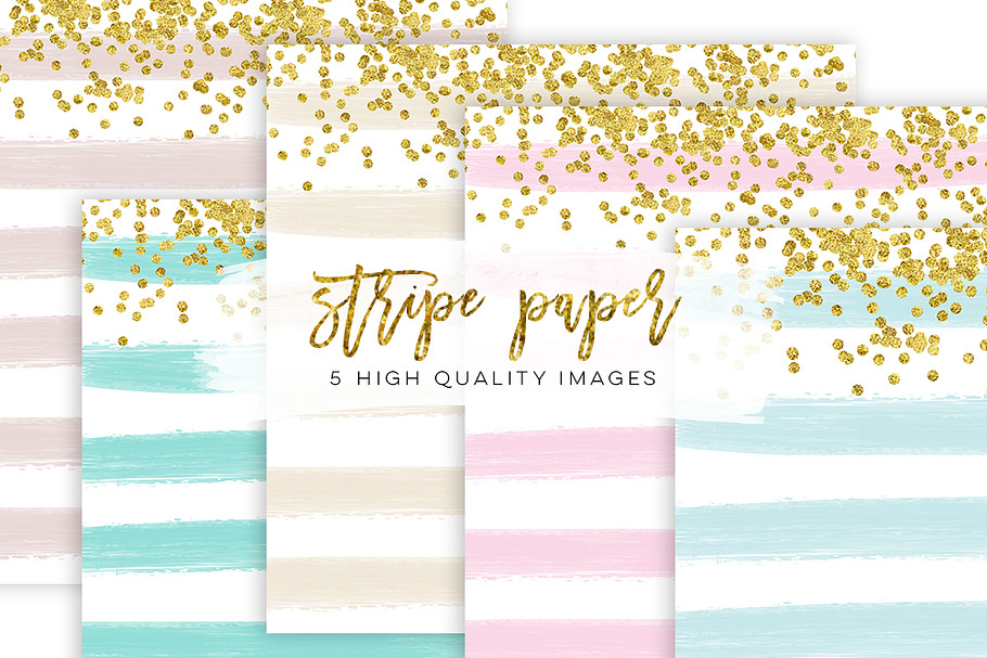 Stripe Confetti Gold Paper Texture