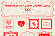 Romantic Kit with Guilloche Hearts