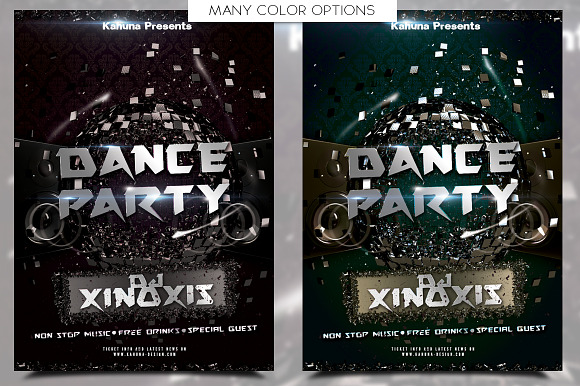 A3 Dance Club Party Poster in Flyer Templates - product preview 1