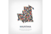 people map country Mauritania vector