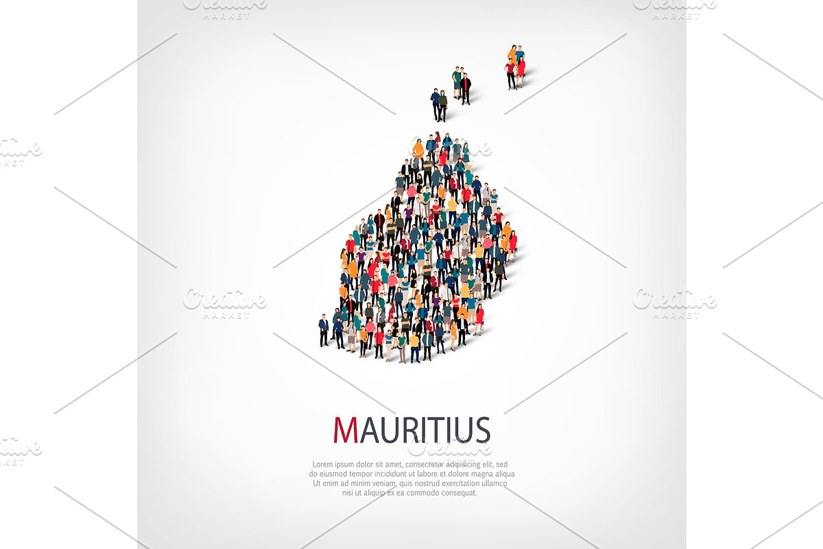 people map country Mauritius vector in Illustrations - product preview 8