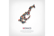 people map country Monaco vector
