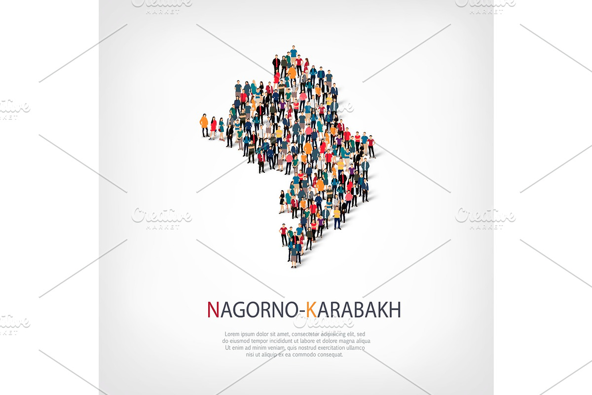 people map country Nagorno-Karabakh vector in Illustrations - product preview 8