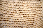 Close-up of knitted blanket, merino wool background