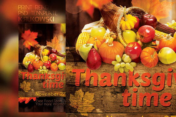 Thanksgiving Time Flyer in Flyer Templates - product preview 1