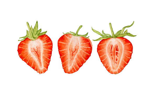 Watercolor fruit&vegetables in Illustrations - product preview 1