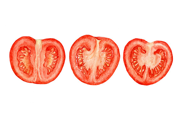 Watercolor fruit&vegetables in Illustrations - product preview 4