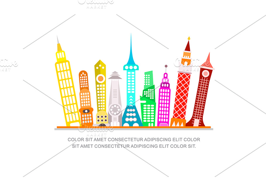 Modern City Vector Illustration in Illustrations - product preview 8