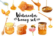 Watercolor honey set