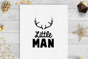 little man antlers svg dxf