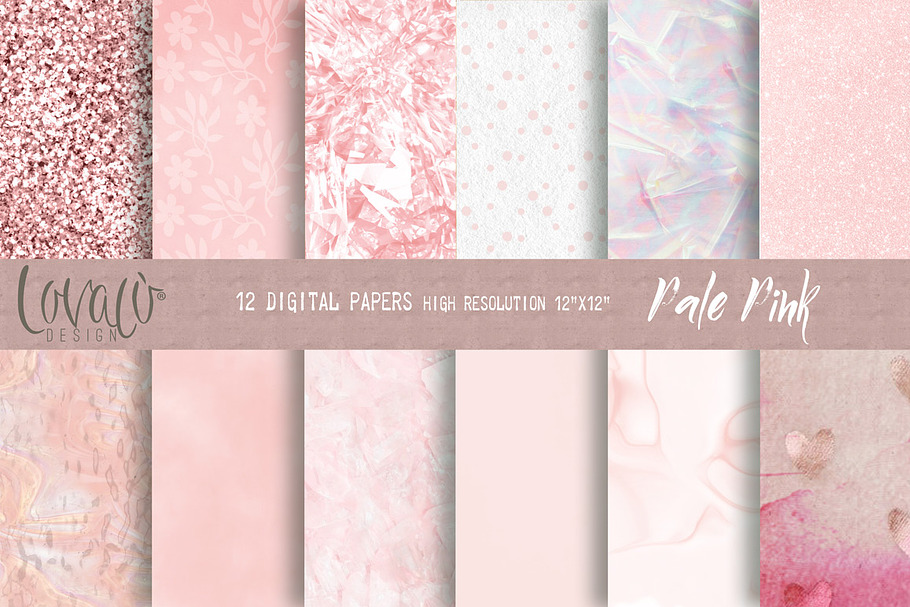 Pale Pink Digital Papers Texture