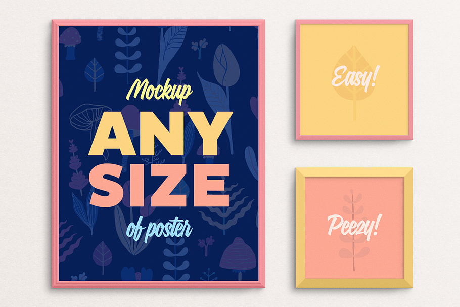 Poster Frame Mockup – fits ALL sizes in Print Mockups - product preview 8