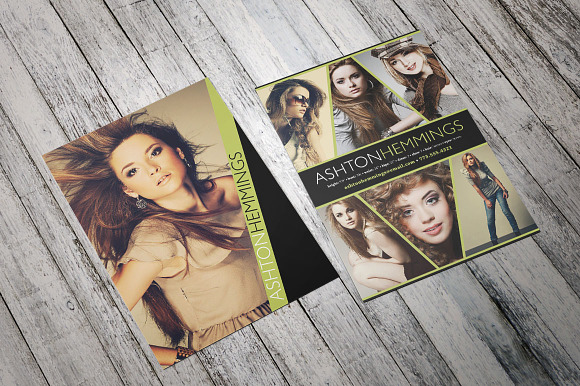 Model Comp Card Kit in Flyer Templates - product preview 2