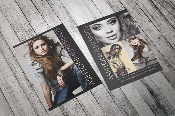 Model Comp Card Kit in Flyer Templates - product preview 3