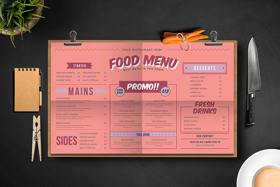 Modern Food Menu in Flyer Templates - product preview 8