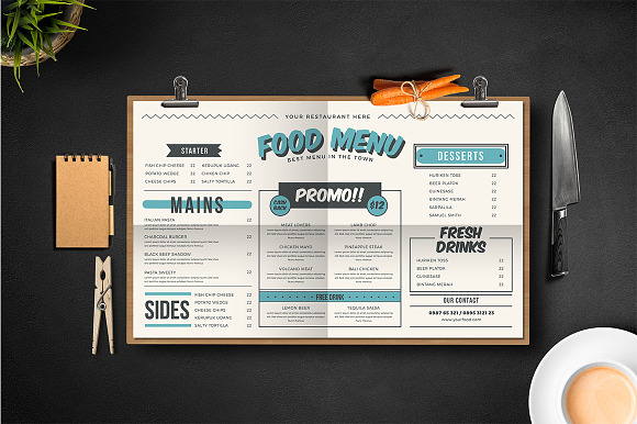 Modern Food Menu in Flyer Templates - product preview 1