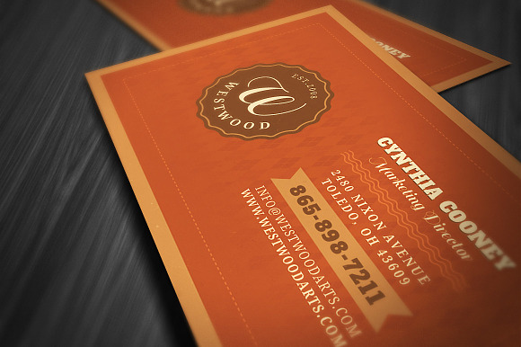 Retro Style Business Card in Business Card Templates - product preview 1